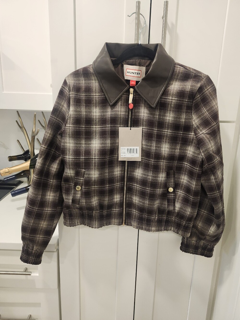 Hunter Brown Plaid Jacket Sz SP